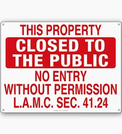 No Tresspassing Requirements